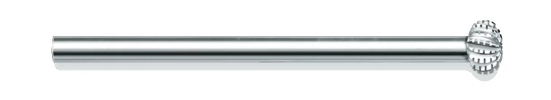 GOLYÓ FORMÁJÚ FRÉZER - KÖZEPES FOGAZAT - OVÁLIS - BŐRRE - 5 MM