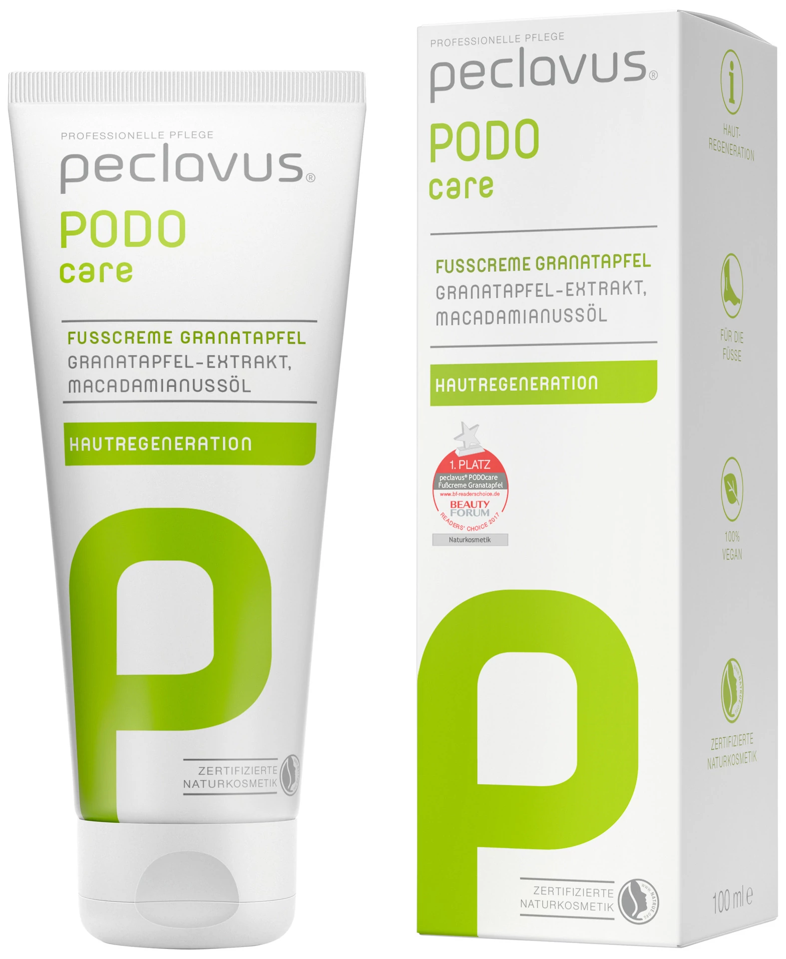 Gránátalmás lábkrém 100 ml - BŐRREGENERÁLÁS, FRISSÍTÉS - peclavus® PODOcare