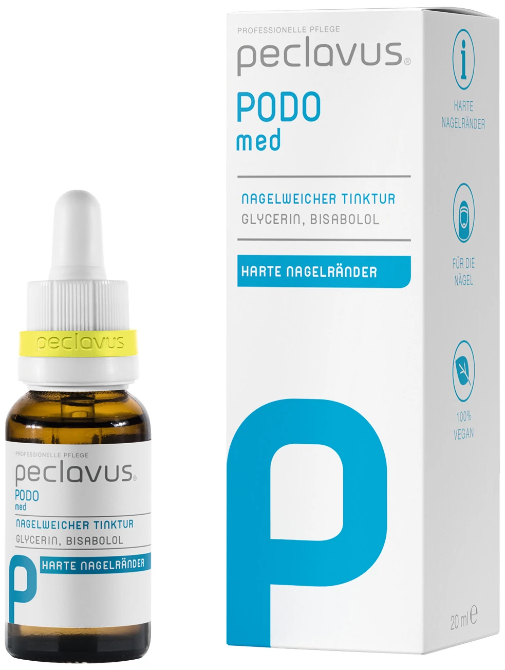 KÖRÖMPUHÍTÓ TINKTÚRA 20 ml - KEMÉNY KÖRÖMSZÉLEKRE - peclavus® PODOmed