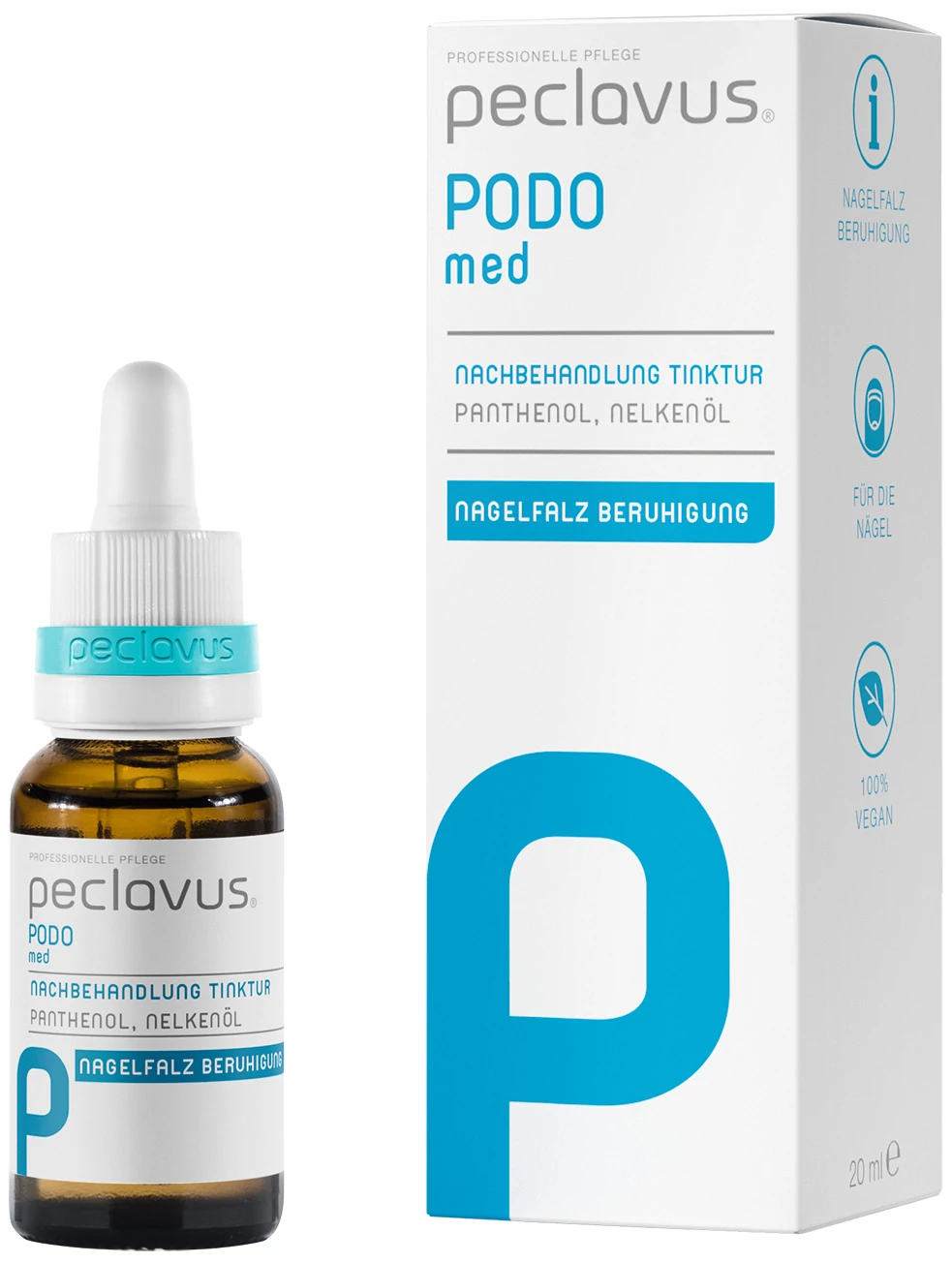 UTÓKEZELŐ TINKTÚRA  20 ml - KÖRÖMSÁNC MEGNYUGTATÁSÁRA - peclavus® PODOmed