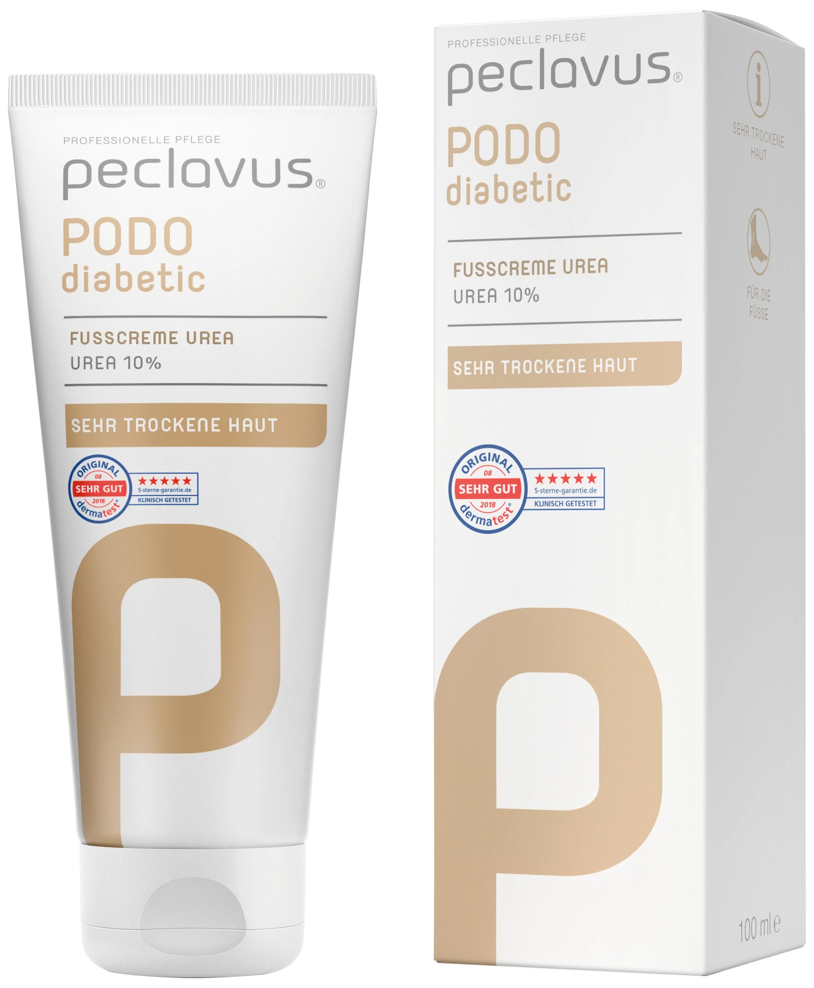 UREÁS LÁBKRÉM 100 ml -   NAGYON SZÁRAZ BŐRRE - peclavus® PODOdiabetic